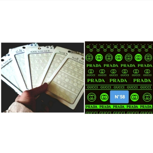 NWT Nail Art Design Decal Stickers N°58 GID! - Picture 4 of 7